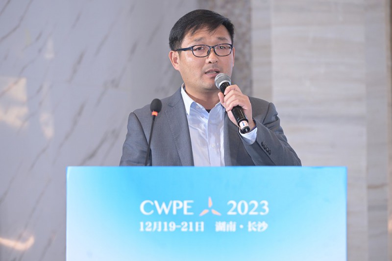 陽光氫能科技有限公司解決方案總監周慶祝發表《可再生能源柔性制氫解決方案》演講